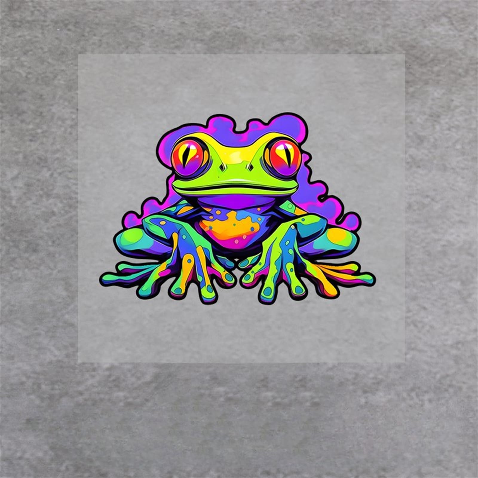 HAfgDJ Frog Motorcycle Stickers Motorbike Fuel Tank Front Cowl Side Panels Helmet Decoration Auto Window Bumper Cartoon Decals