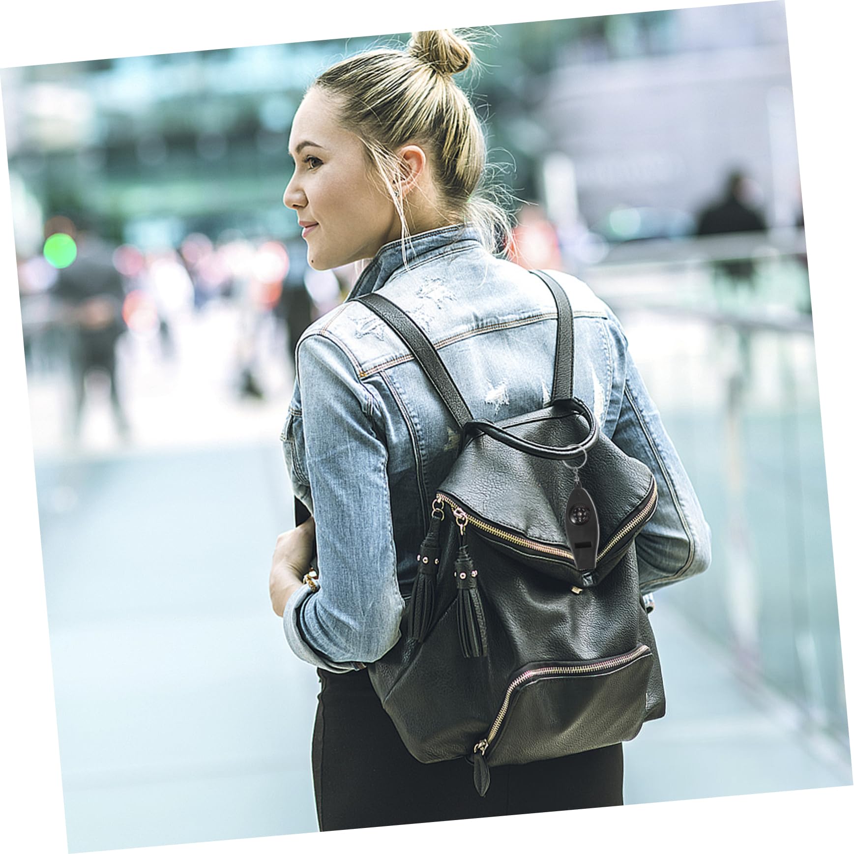 Abaodam Portable Compass Whistle Survival Keychain for Camping Hiking Emergency