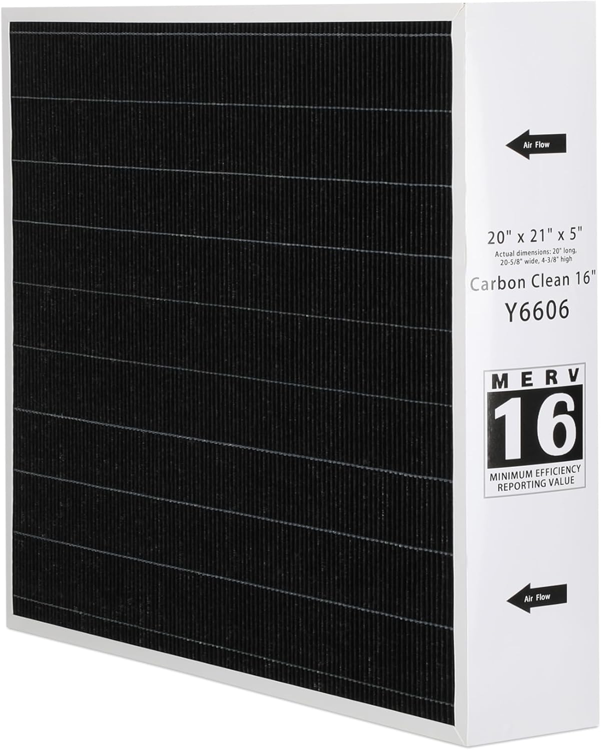 Pack of 1 Y6606 MERV 16 Filter Replacement, 20 x 21 x 5 Y6606 Air Filter Compatible with PureAir PCO3-14-16 Air Purifier, Y6606 Activated Carbon Filter with Better Filtration Efficiency