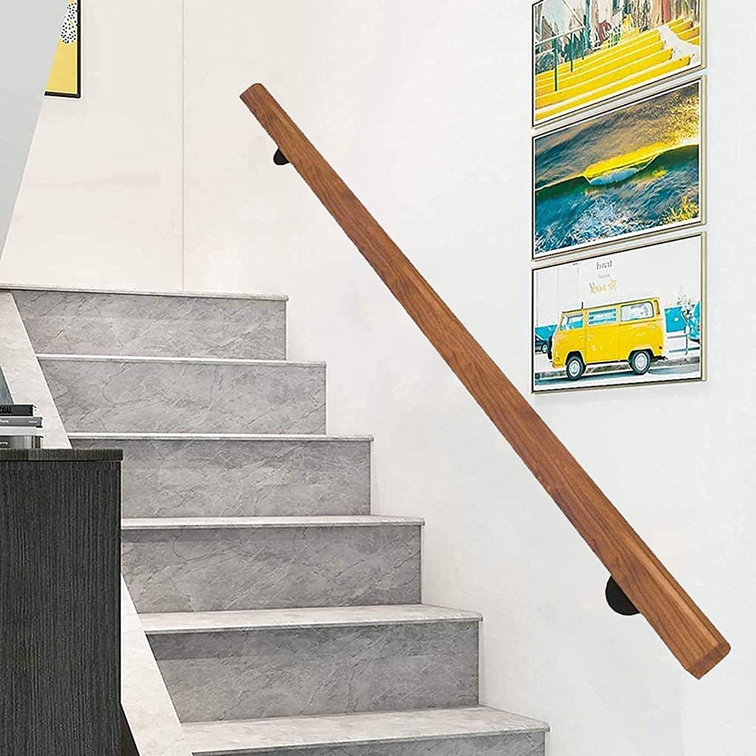 Gorssen beuken leuning, trapleuning, trapleuning, wandleuning, lengte 30cm-600cm leuning traphout, met muurbeugel Gorssen beuken leuning, trapleuning, trapleuning, wandleuning, lengte 30cm-600cm leuning traphout, met muurbeugel