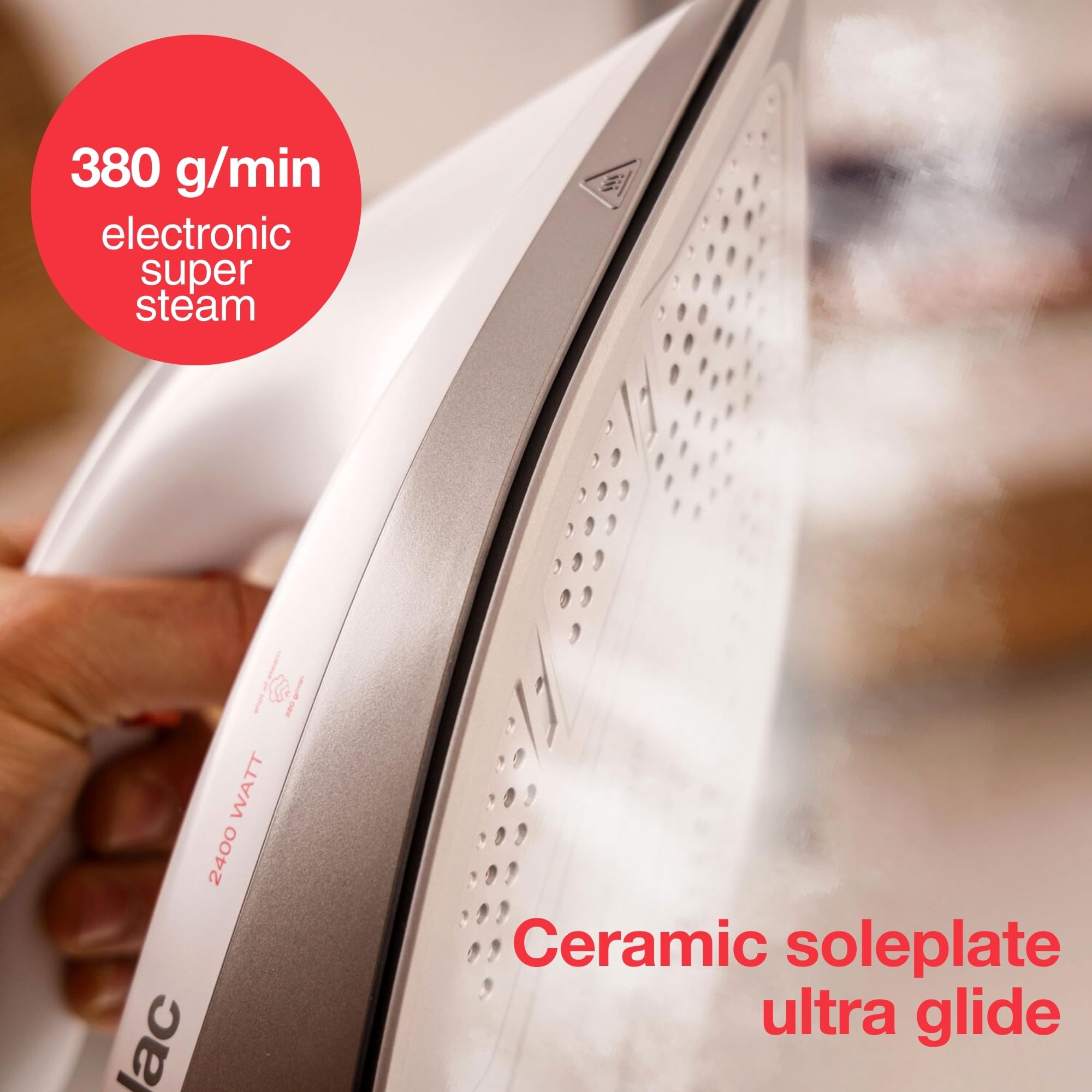 Solac - Centro de Planchado 2400W, 6.5 Bar, Golpe Vapor 400g, Antical