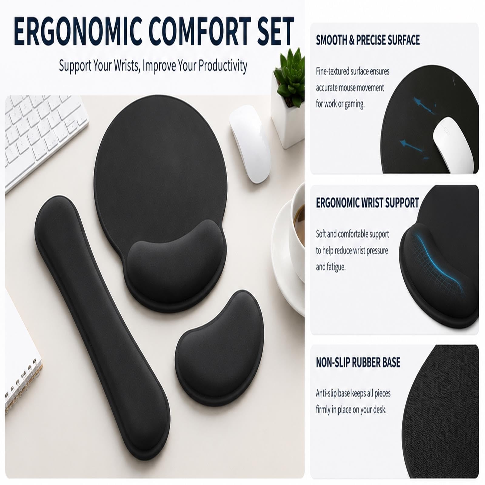 Reposamuñecas Teclado Reposamuñecas Ratón Set