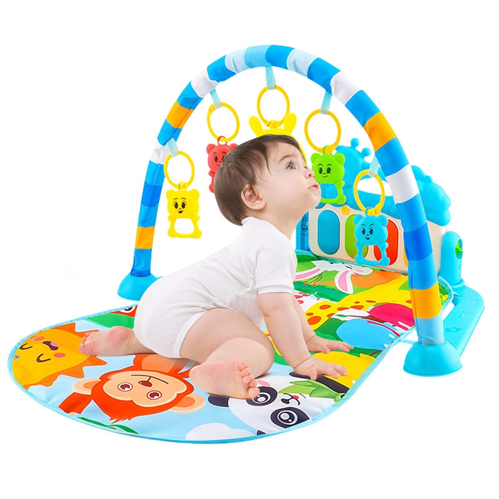Activity Gym Piano Mat - 29.5x22.8x15.7in Music Light Play Center, Detachable Toy Set | Early Learning Development, Sensory Exploration Training, Motor Skill Practice, Tummy Time