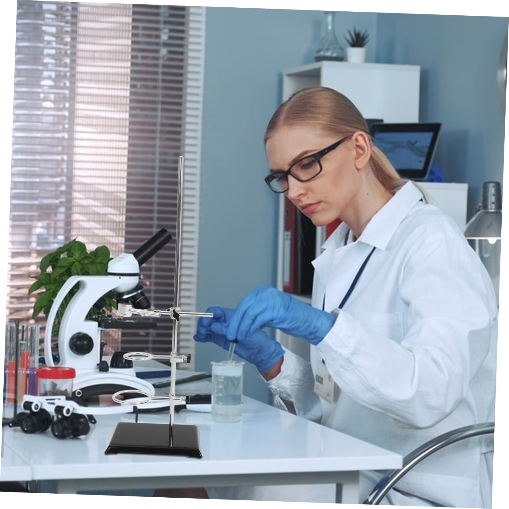 PRETYZOOM Support De Laboratoire Avec Pinces Matériel De Laboratoire Support Pour Expériences De Filtration Chauffage Outil Polyvalent