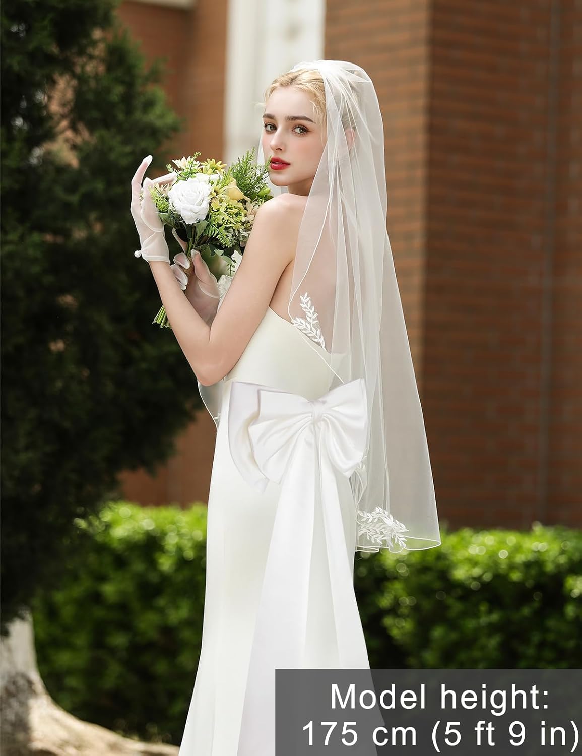 Detachable Coquette Satin Big Bow Separate Satin Bowknot with 31" Sweep Train for Dress Christmas Decoration Accessory - Image 3