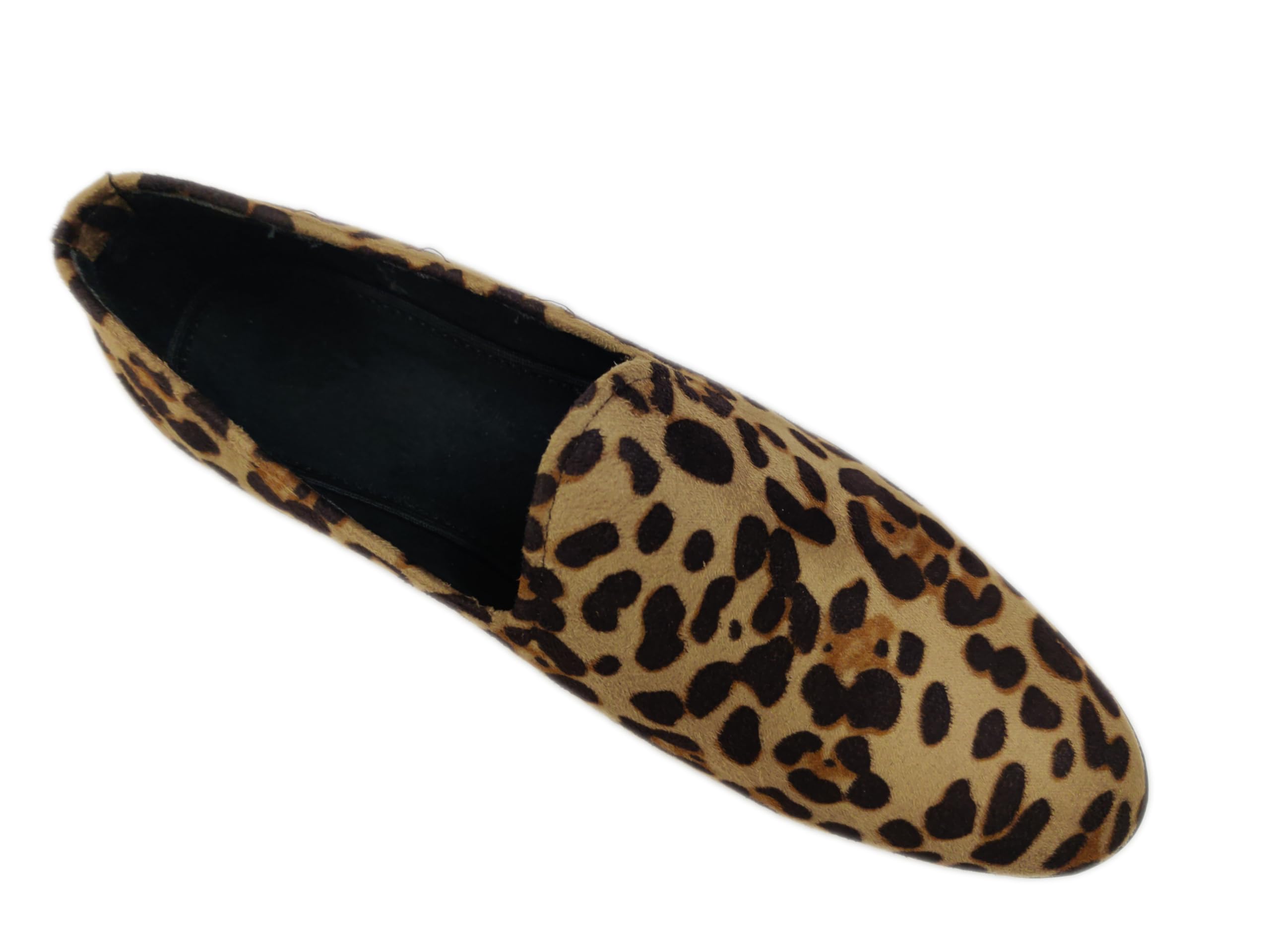 VELOUR INDIA Leopard Skin Print Textured Loafer Slipon Shoes for Men (7) Beige 1