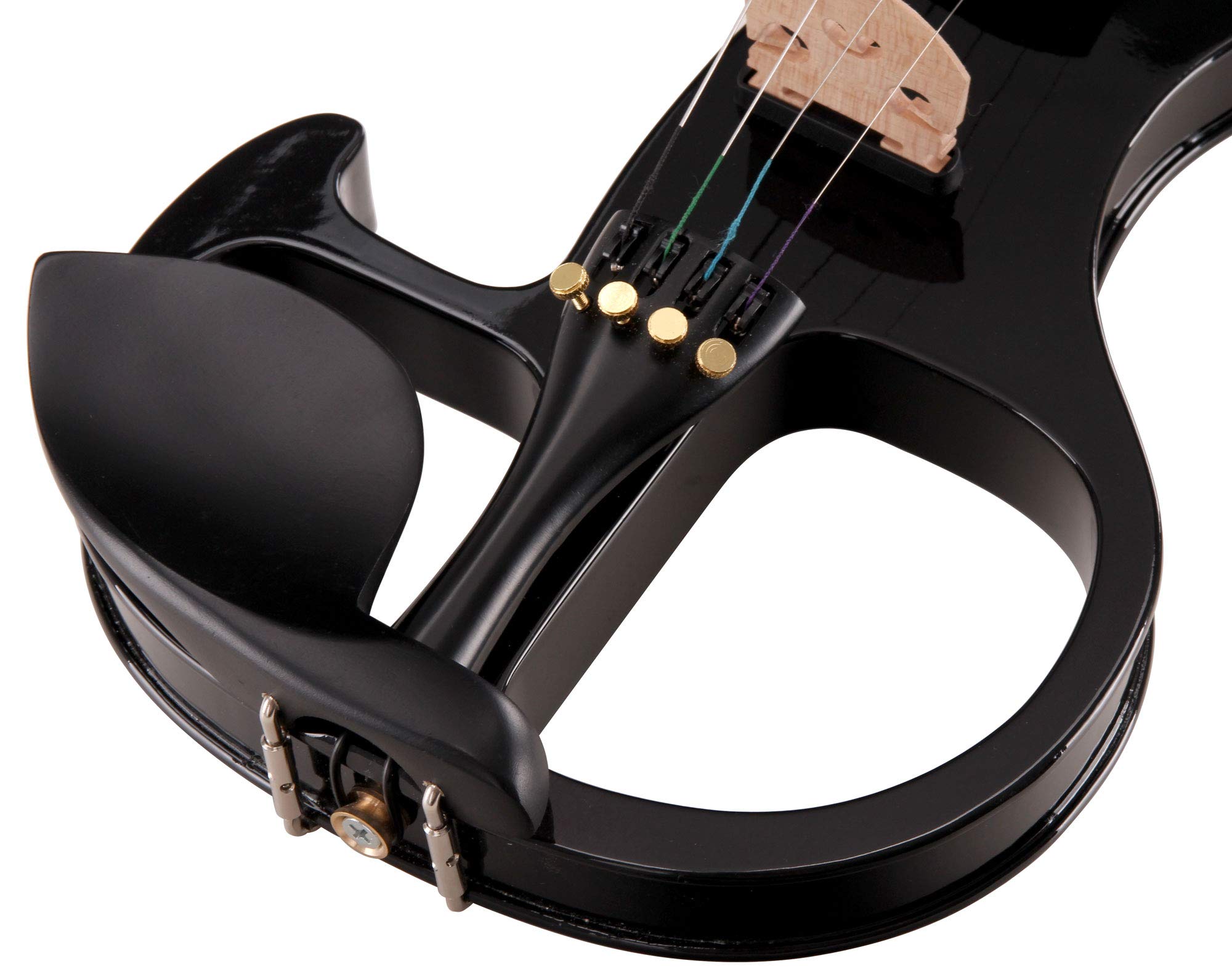 Classic Cantabile EV-90BK E-Violine (E-Geige mit Tonabnehmer, Fichte/Ahorn/Ebenholz) schwarz