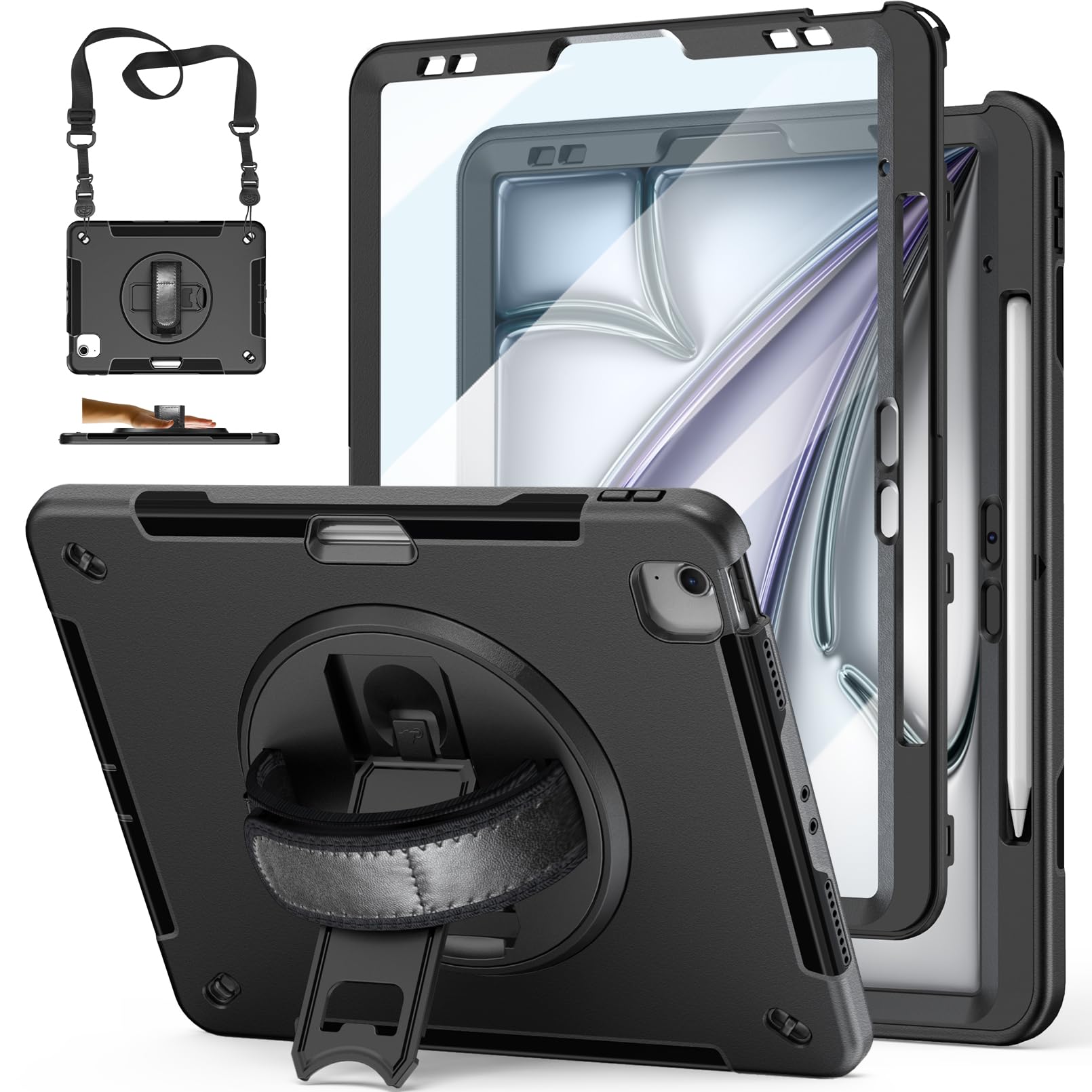 Amazon.com: Case for iPad Air 13 Inch M3 2025 & M2 2024: Military
