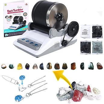Set of Stone Glasses, Includes 2 Straps, a Bag of Rough Stones, 4 Coarse Grinding, Fine Grinding, Polishing, Polishing Grains