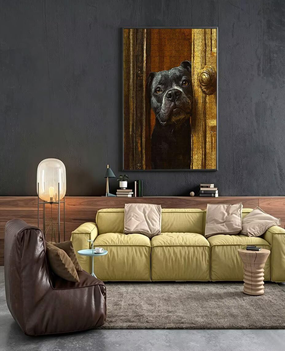 Puzzle 6000 Pezzi Cucciolo Nero 3D Puzzle per Adulti Impegnativo, Educa Puzzles Artistico, Divertente E Stimolante Puzzles Decorativo per La Famiglia, Regalo e Decorazione Pareti BXHZW6-348