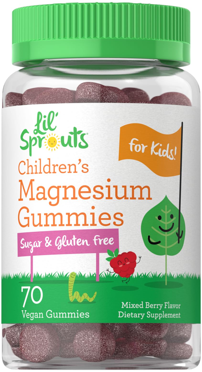 Children's Magnesium Gummies | 70 Count | Mixed Berry Flavor | Sugar Free | Vegan, Non-GMO & Gluten Free
