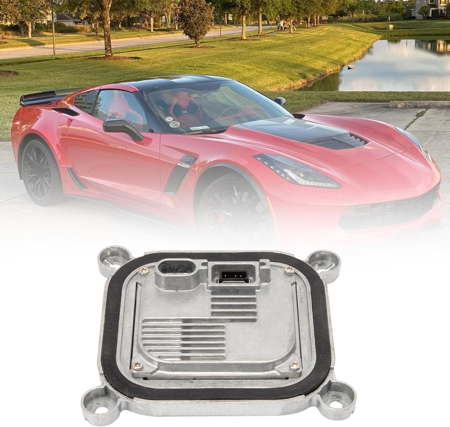 Xenon Ballast Control Unit Fit for 2006-2013 Corvette 6.0L/6.2L/7.0L V8 HID Headlight Ballast Control Module OEM 89025794