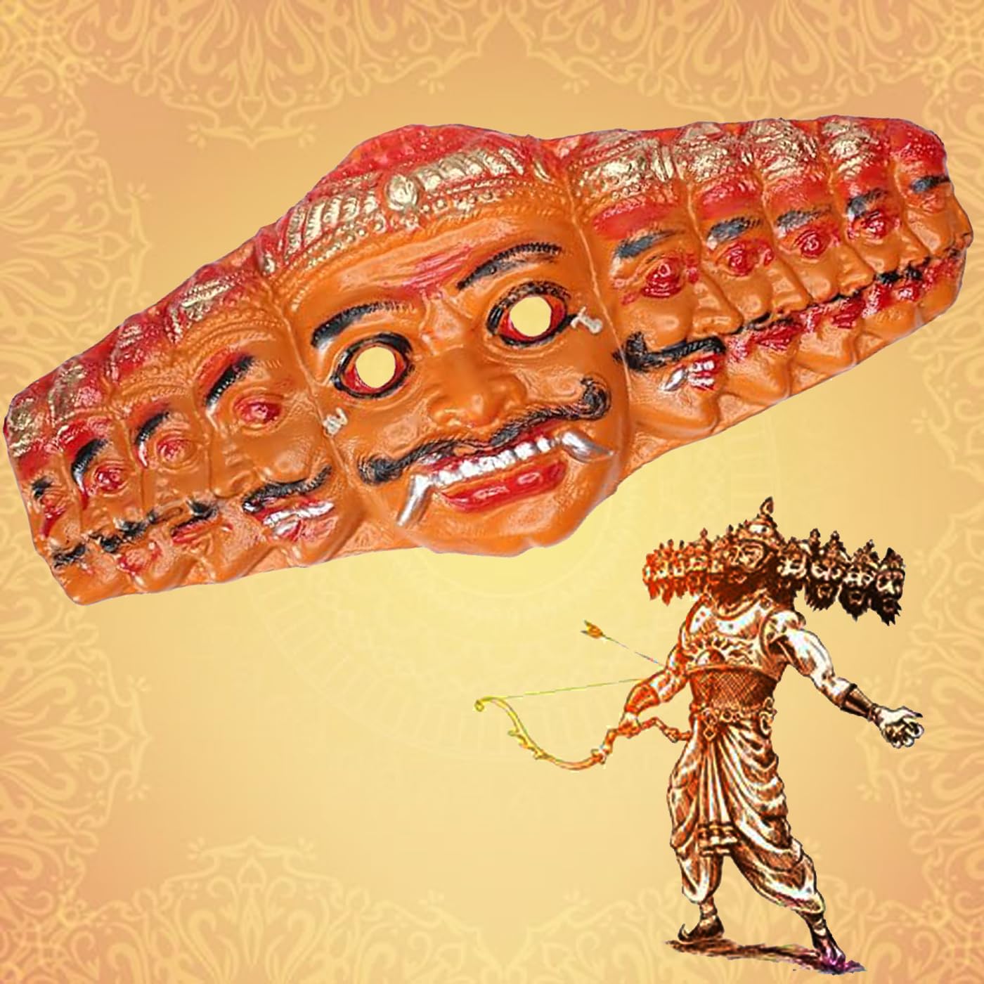 Prime Full Face Covering Role Play Dushera Face Mask for Kids Adults Pack Of 1 (B0CJC26RNP) Amazon Price History, Amazon Price Tracker