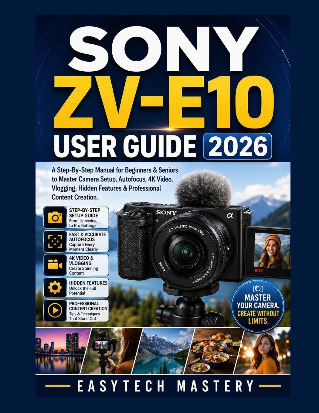 Sony Zv-E10 User Guide 2026: A Step-By-Step Manual for Beginners & Seniors to Master Camera Setup, Autofocus, 4K Video, Vlogging, Hidden Features & Professional Content Creation