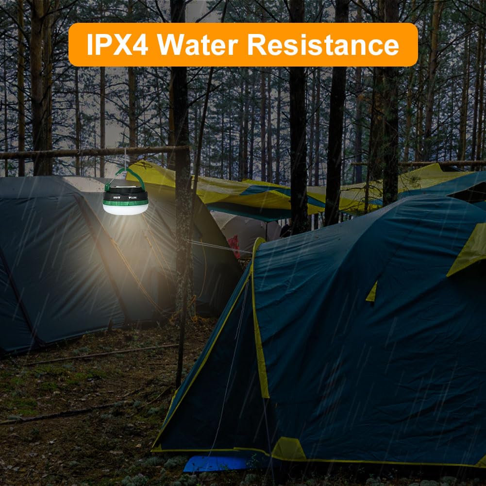 Flintronic Luz de Camping Portátil 5 Modos IP43 Resistente Al Agua con Gancho