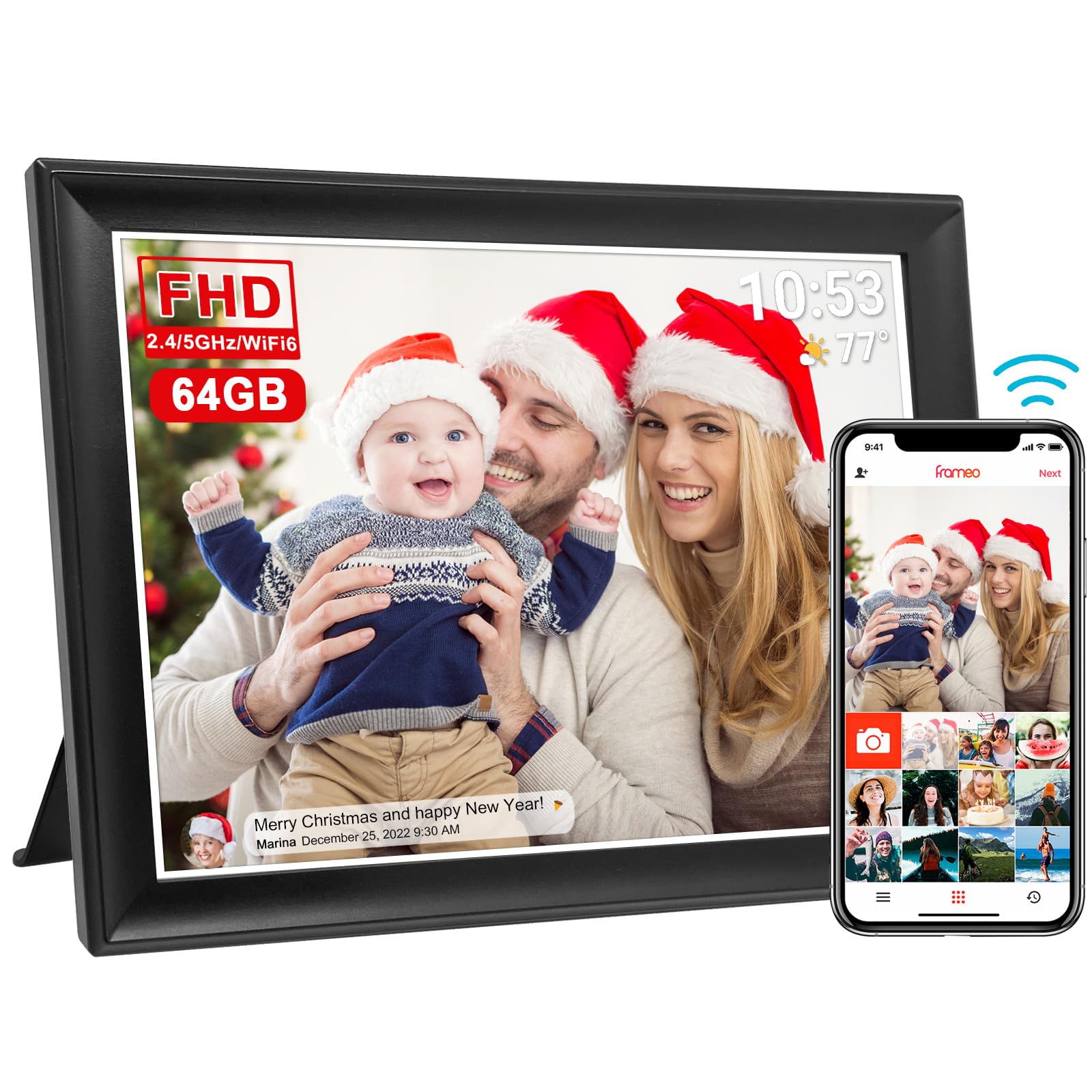 Amazon.com : 64GB FRAMEO 10.5 Inch Smart WiFi Digital Photo