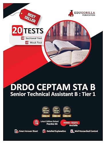 DRDO CEPTAM 10 (Senior Technical Assistant) STA B Tier 1 Book 2024 (English Edition) - 10 Mock Tests and 10 Sectional Tests (1400 Solved MCQ) with Free Access to Online Tests