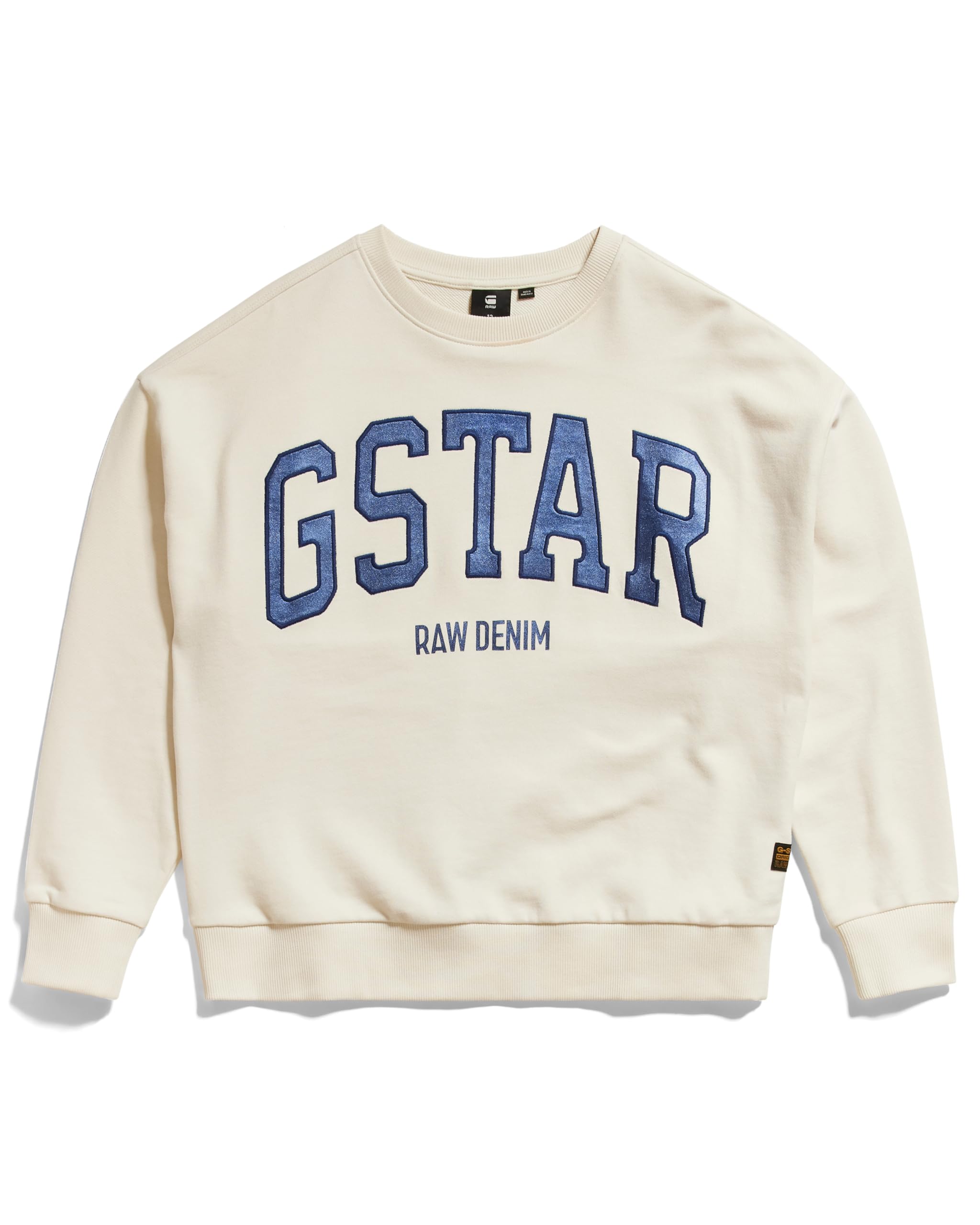 G-Star Girl's Kids Cropped Sweater RAW Denim, Beige (eggnog D24980-01-G076), 8