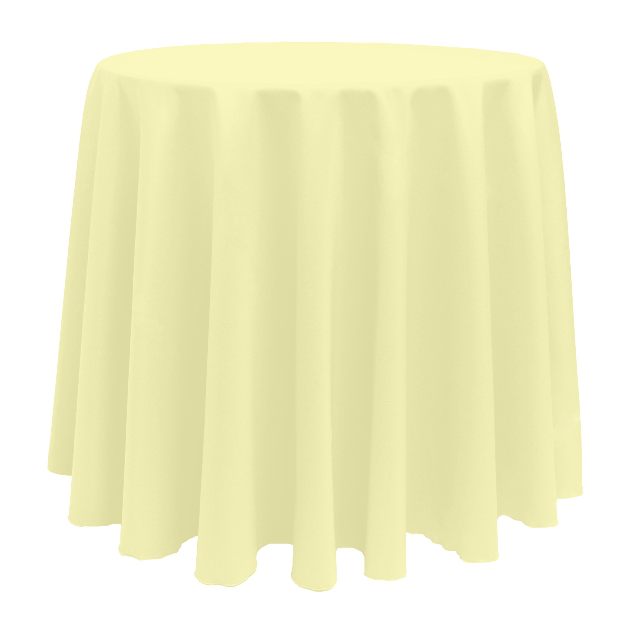 Ultimate Textile -3 Pack- 120-Inch Round Polyester Linen Tablecloth, Maize Light Yellow