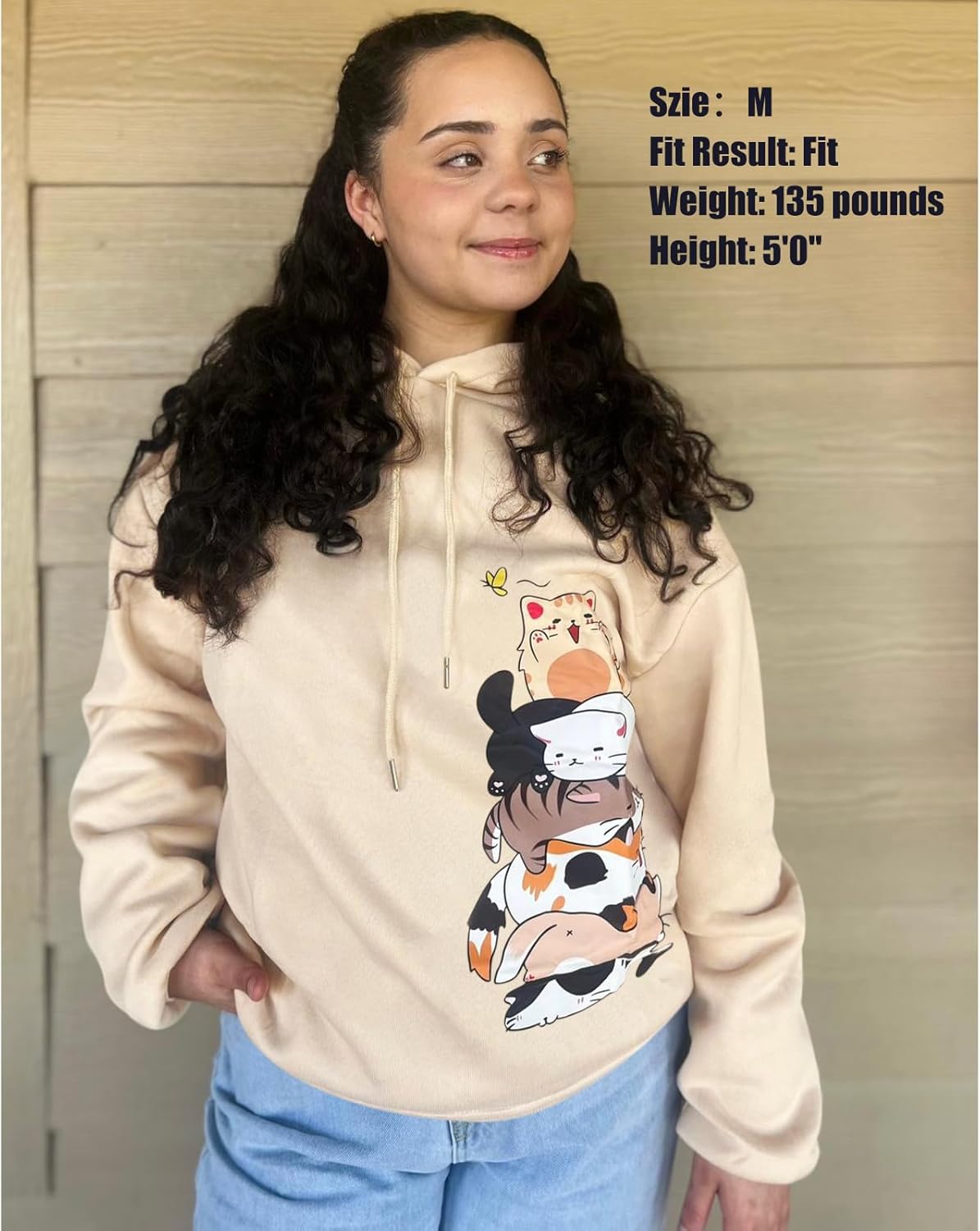 Tuislay Cute Cat Graphic Hoodies for Teen Girls Kawaii Cartoon Printed Hoodie Women Anime Print Hooded Sweatshirt Pullover - Image 4