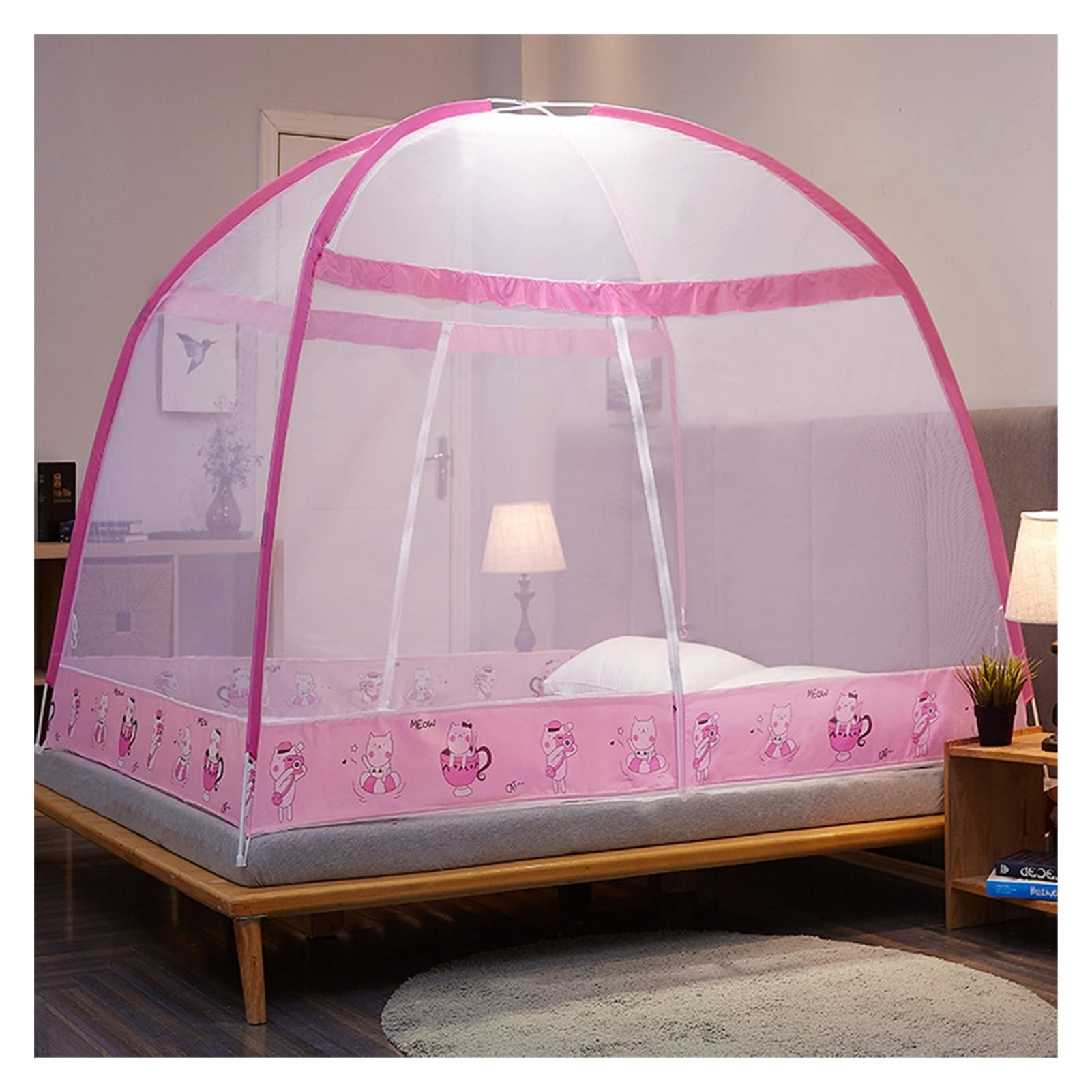 Ciel de lit moustiquaire pliable anti-moustique pour lit adulte et terrasse