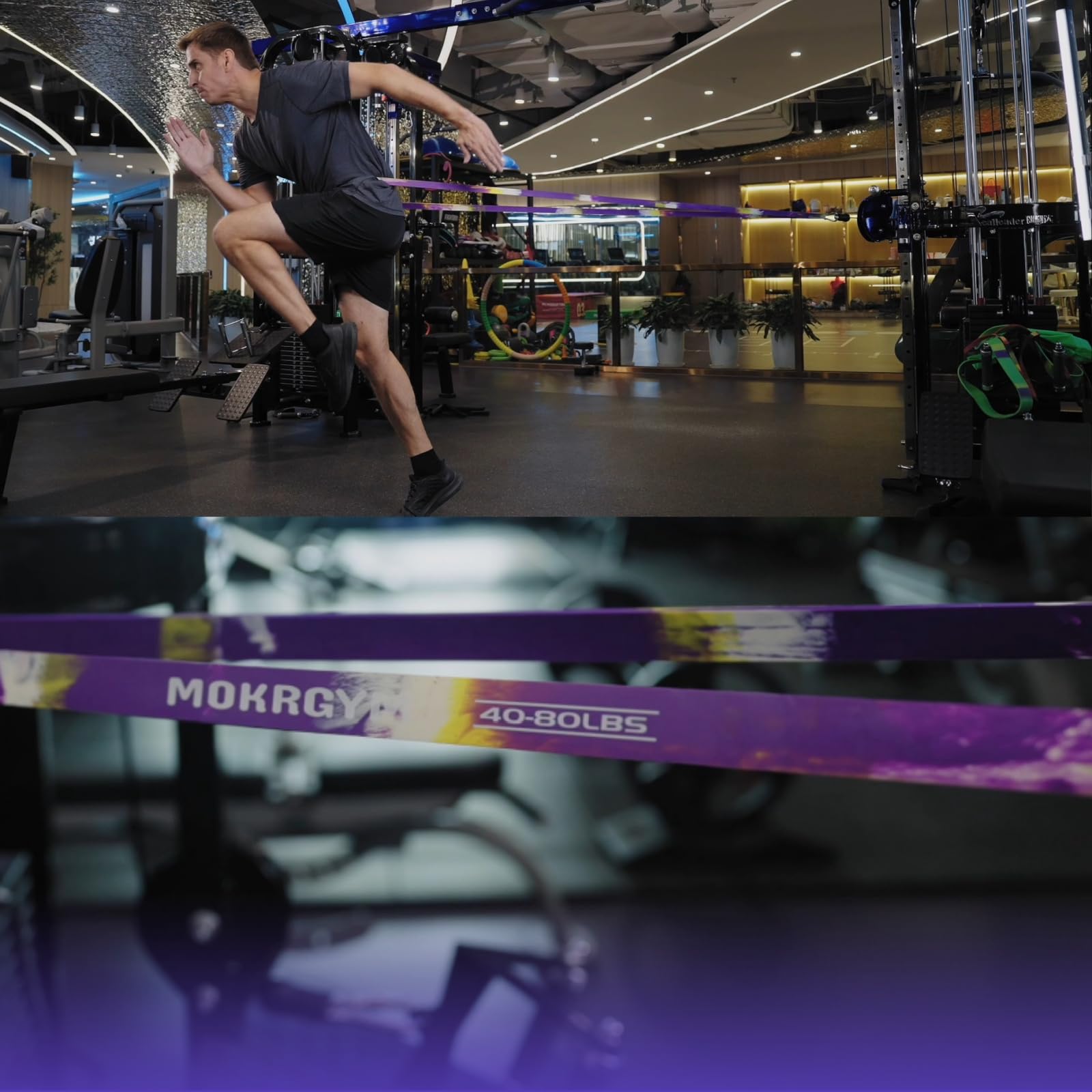 Taśma oporowa – naturalna guma, hipoalergiczna, trwała, przenośna, do użytku domowego, na siłownię i treningi na świeżym powietrzu, ćwiczenia fitness i rehabilitacyjne