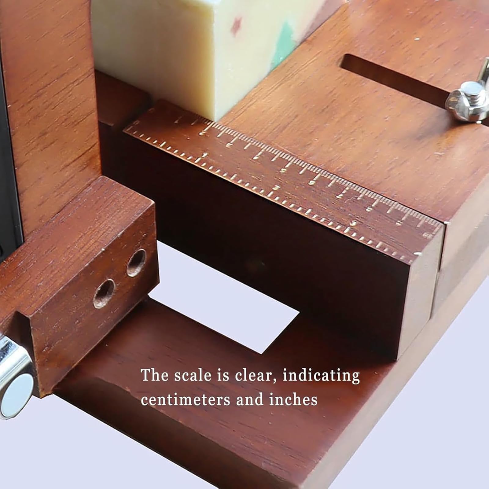Cortador de jabón de madera ajustable con alambre, herramienta profesional de escala transparente para hacer jabón de bricolaje