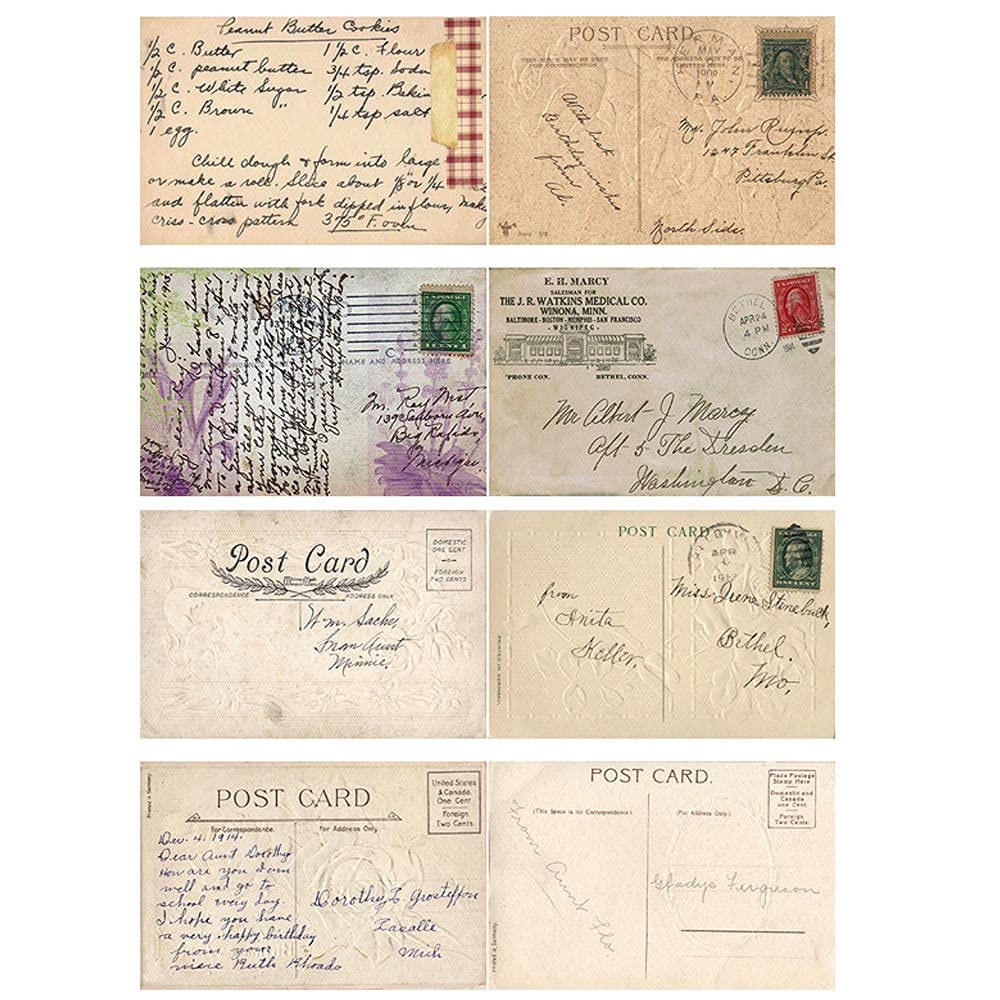 GIVBRO Decorative Scrapbook Background Paper Vintage Paper Pads Semi-transparent Butter Paper Cards For DIY Craft 10 * 14cm, 16 Pcs (#D - View #12