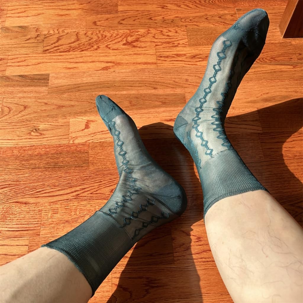 Men Dress Socks Casual Business Socks Soft Nylon Work Trouser Socks Middle Tube Socks Breathable Ankle Socks Crews
