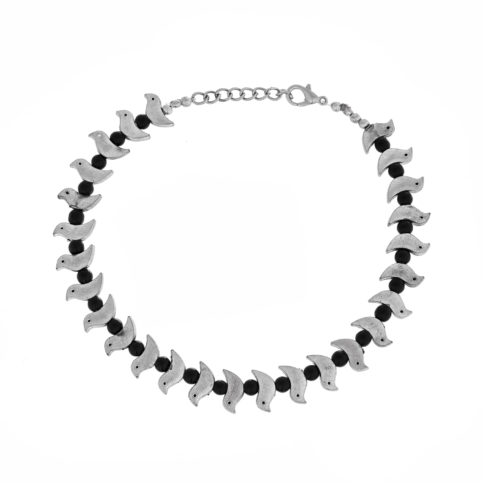 Panchi German Silver Anklet | German Silver Payal (Single Anklet) | Adjustable Chain | Gift for Sister Bhabhi, Girlfriend | Gifts for Women and Girls | Gift for her-image-46
