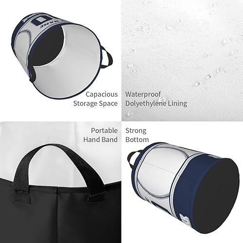 Miniatura 3 de Cesta de lavandería personalizada de Nueva York, cesta de lavandería personalizada con nombre y número, cesta de almacenamiento plegable para