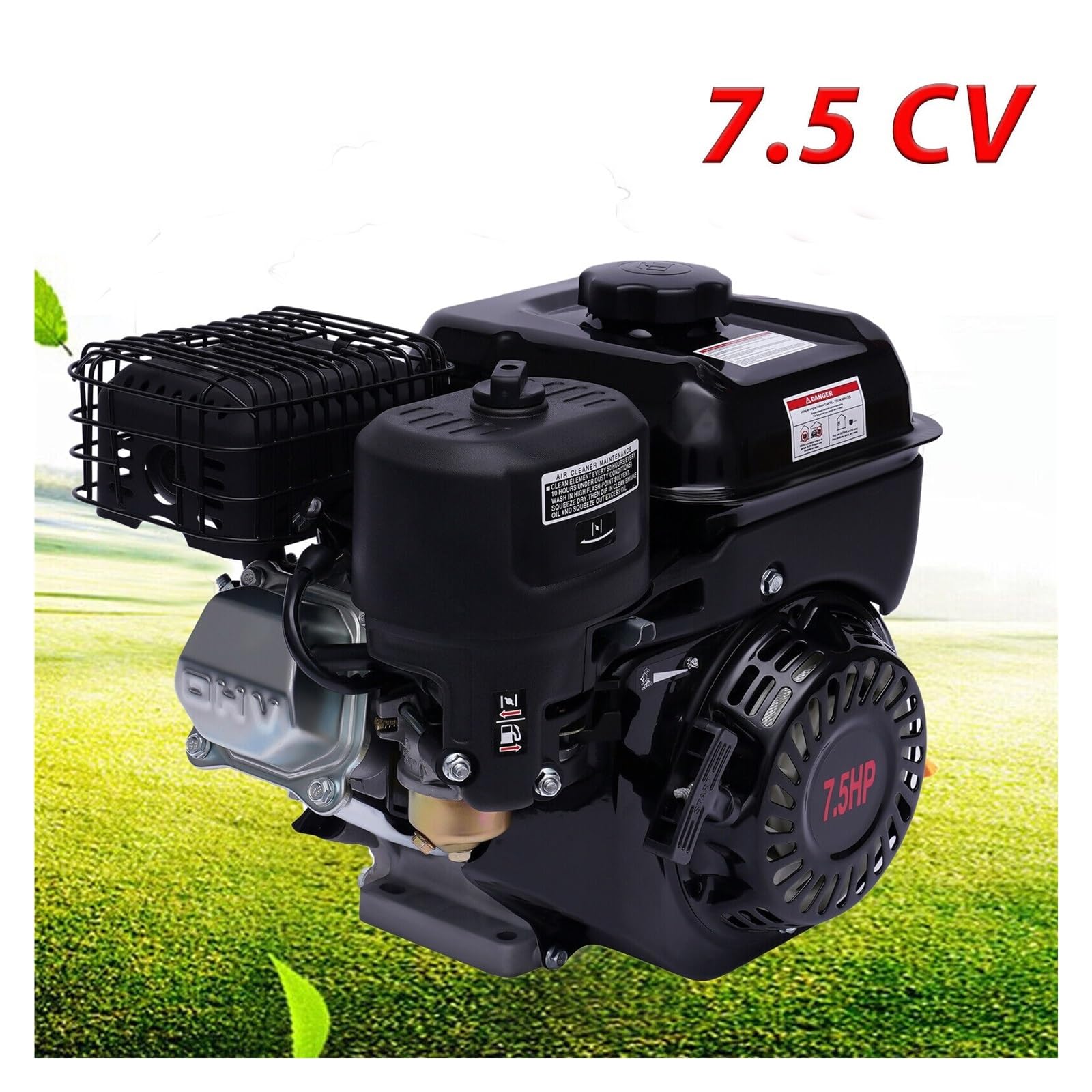 Motor De Gasolina 7,5 HP, 4 Tiempos, Estacionario, For Kart, Arranque Manual, 5100 W, 1 Cilindro, 3,6 L Gran Potencia