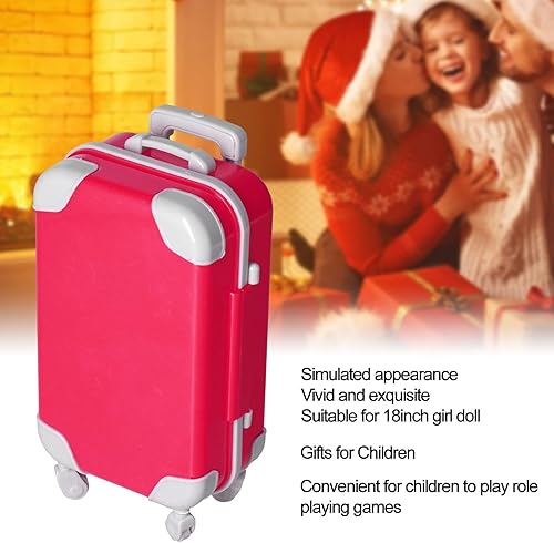 Miniatura 2 de Maleta de viaje para muñecas con equipaje de mano abierto y cerrado maleta simulada vívida portátil exquisita accesorios de muñeca para muñeca de 18