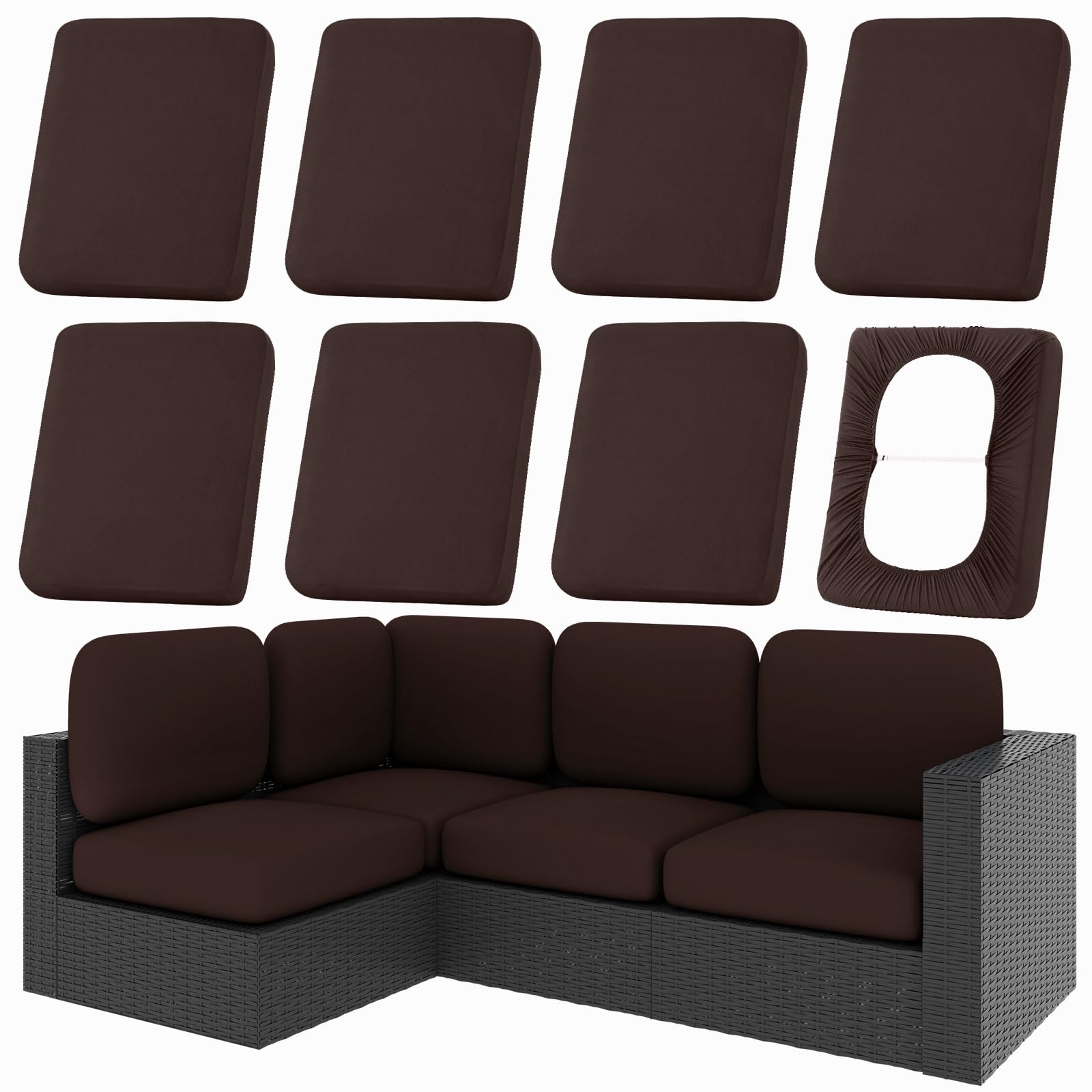 Photo 1 of hyha 8Pcs Patio Cushion Covers