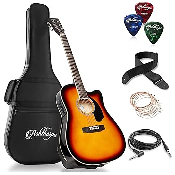 Rogue Ra-090 Acoustic Electric Guitar - Amazon Com Rogue Ra 090 Concert Cutaway Acoustic Electric Guitar Natural Musical Instruments