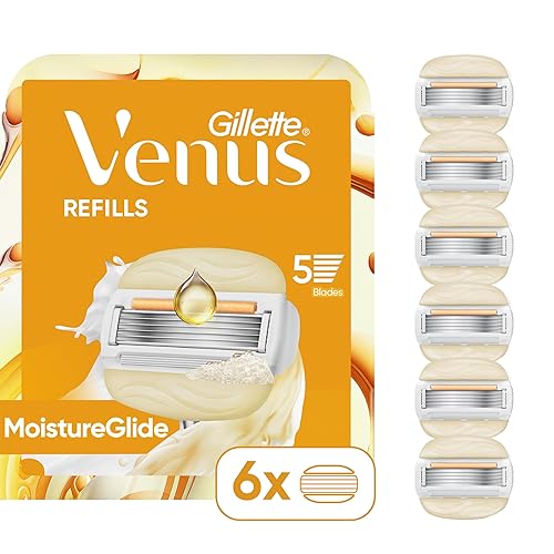 Venus MoistureGlide Razor Refills - 6 Blades with Gel Bars