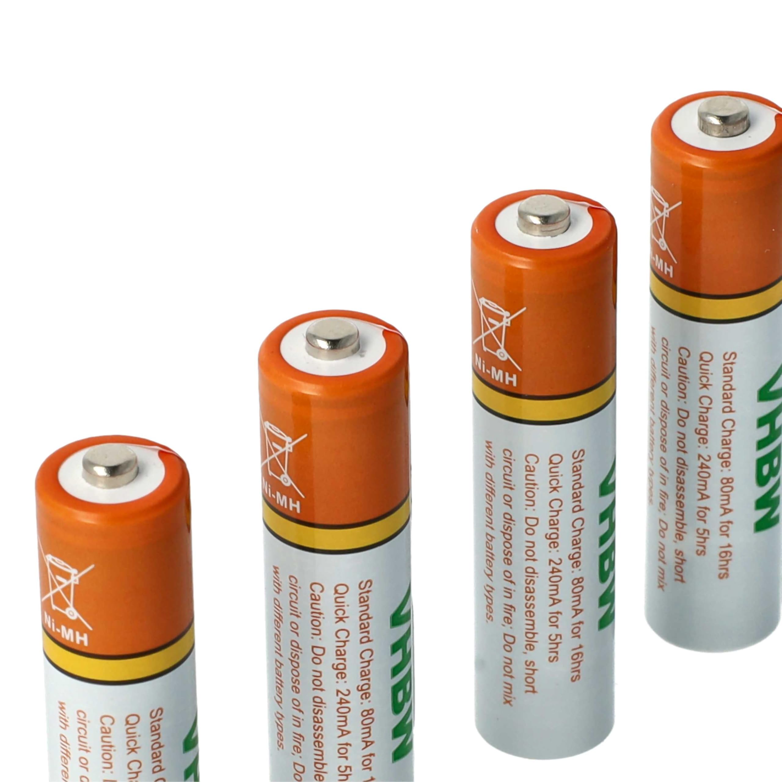 vhbw 20x AAA Micro Akku kompatibel mit Unify OpenScape S5 schnurlos Festnetz Telefon (800 mAh, 1,2 V, NiMH)
