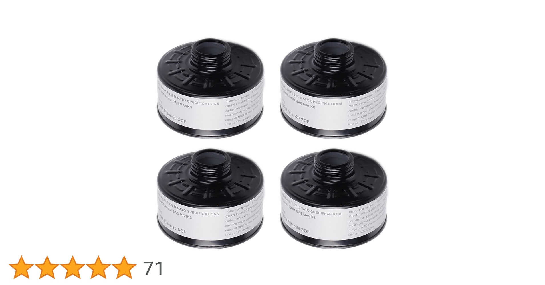 Amazon.co.jp: AMZYXUAN NBC ガスマスクフィルター 4個パック