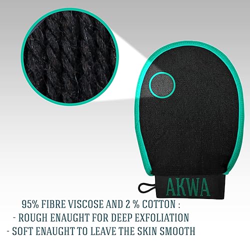 Miniatura 4 de Manopla exfoliante para exfoliante corporal limpiador de piel suave guante de frotamiento limpia la piel muerta o seca y previene el KP