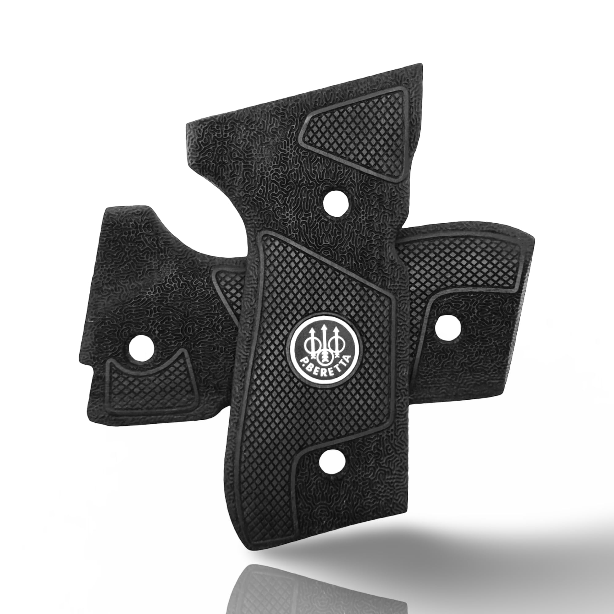 Cachas de Madera para Beretta 92FS, 92F, 92A1, 96A1, Serie 92 - Madera de Haya, Color Negro