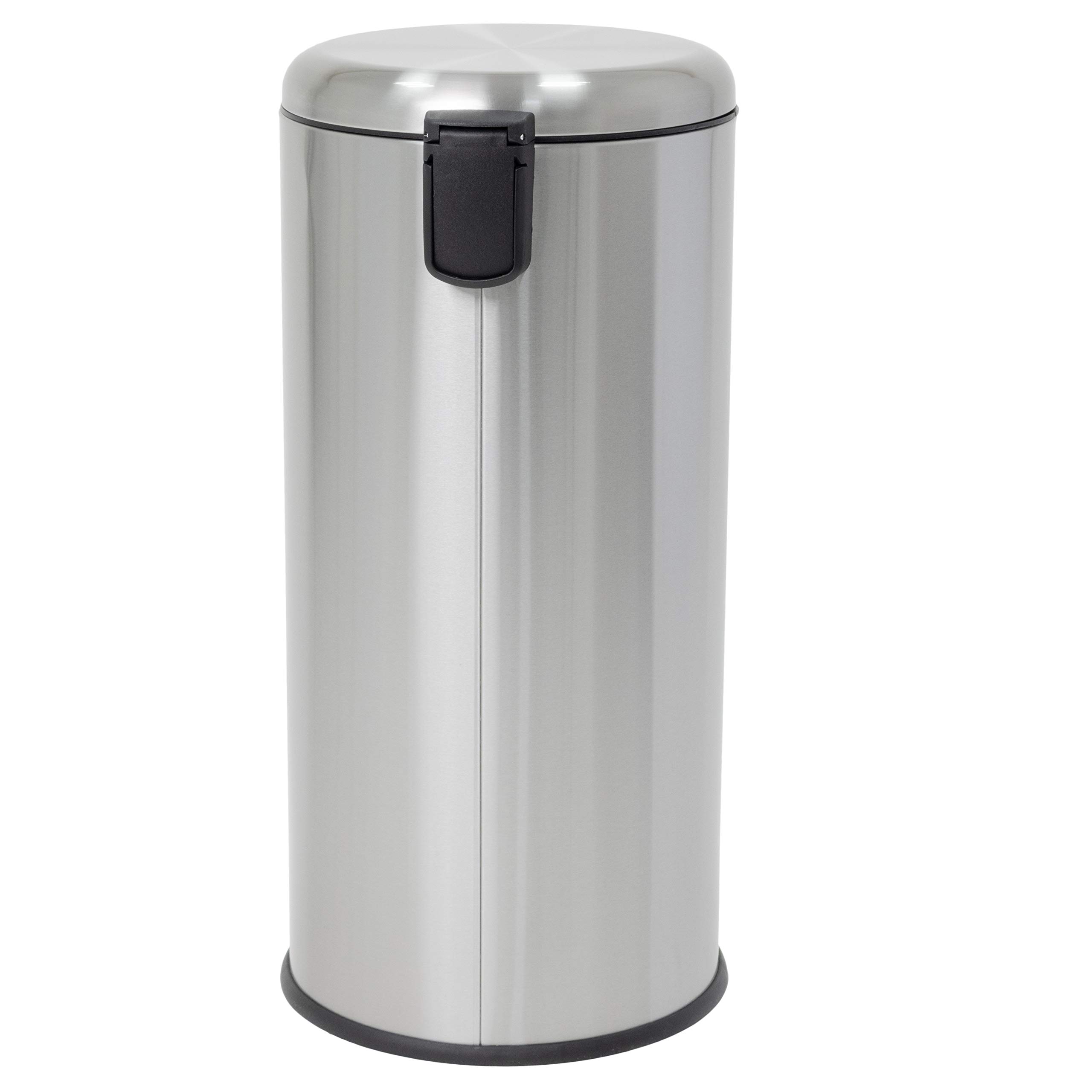 Basic-Treteimer Edelstahl 30L URBAN mit gewölbtem Deckel Eimer