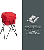 Vista 7 de Enfriador de fiesta de camping con soporte, (rojo)