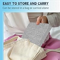 Vista 6 de WONVOC Tapete de fieltro de aguja, tapete de lana natural de 6 x 6 x 1 pulgadas, herramientas de fieltro de aguja con cunas de dedo y 40 pines