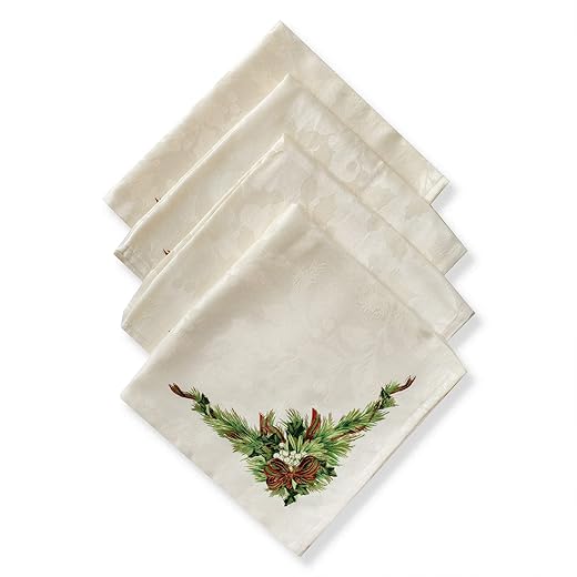 Christmas Ribbons Printed Fabric Table Runner
