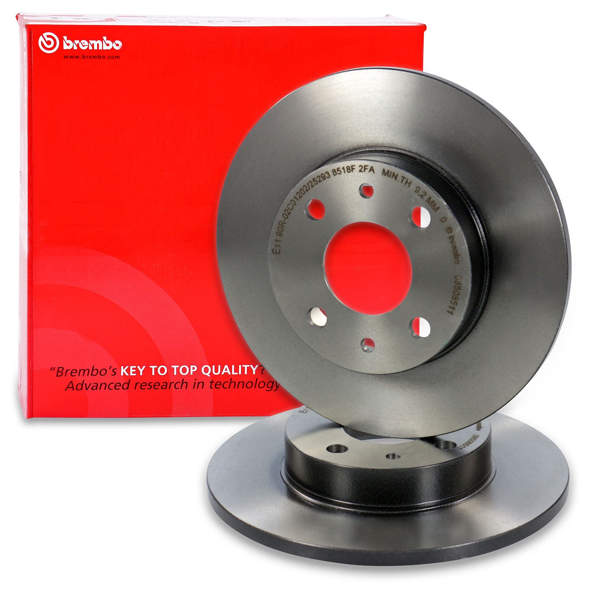 BREMBO Set di freni Coated Disc Line asse anteriore incl. dischi freno anteriori Ø 240 mm pieni e pastiglie freno anteriori compatibile con FIAT PUNTO (176_)(188_); FORD KA (RU8); LANCIA Y (840_)