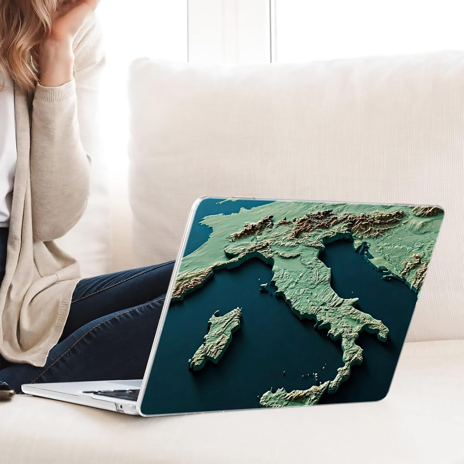 Compatible with MacBook Neo 13-inch, Hard Shell Case with Keyboard Cover and Screen Protector (A3404 A18 Pro chip, 2026 Release) - World Map MC23264