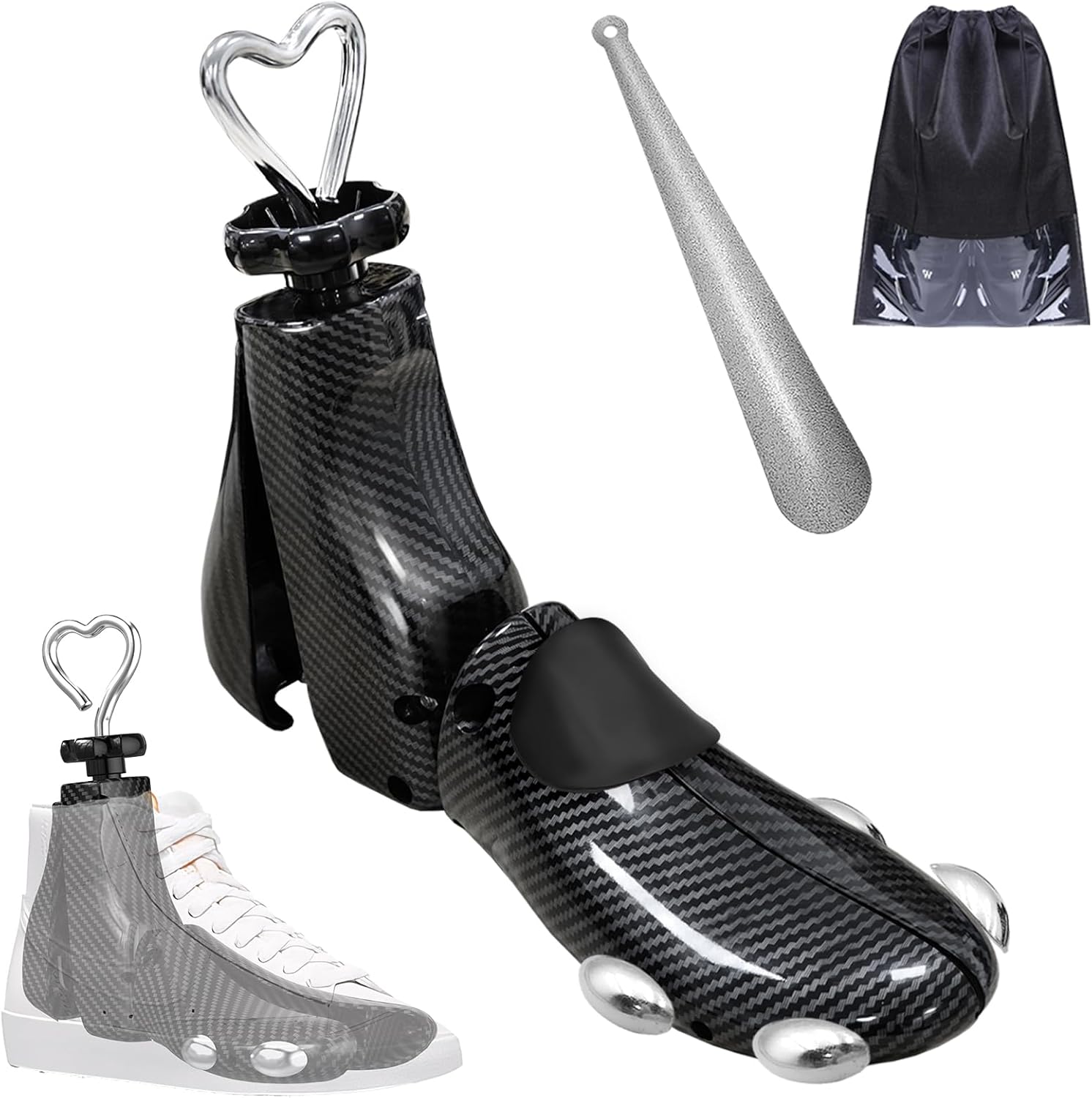 Shoe Stretcher Women Men, Boot Stretcher Wide Feet, 4-Way Shoe Widener & Expander for Stretch Length & Width