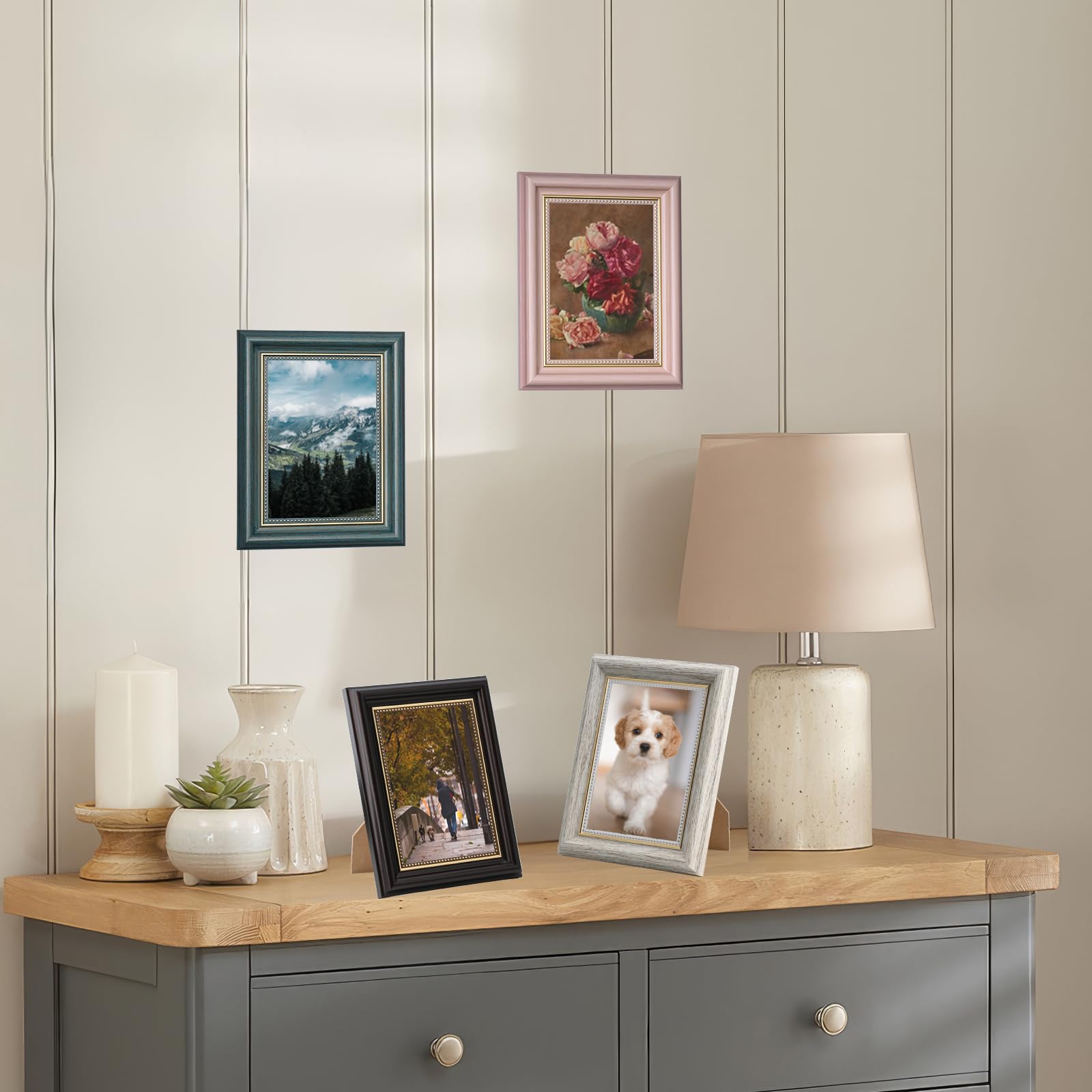 Fotolijst Shabby-stijl van oud hout voor foto 13 x 18 cm, fotolijst om te plaatsen