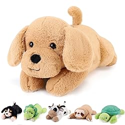 gnomantic Yellow Lab Weighted Stuffed Animals - 22 Inch 4.5 Pounds Weighted Plushies Labradoodle Stuffed Animals - Big Dog Plush Pillow - Cute Plush Toys Gifts for Kids & Adults (22" 4.5 lbs)