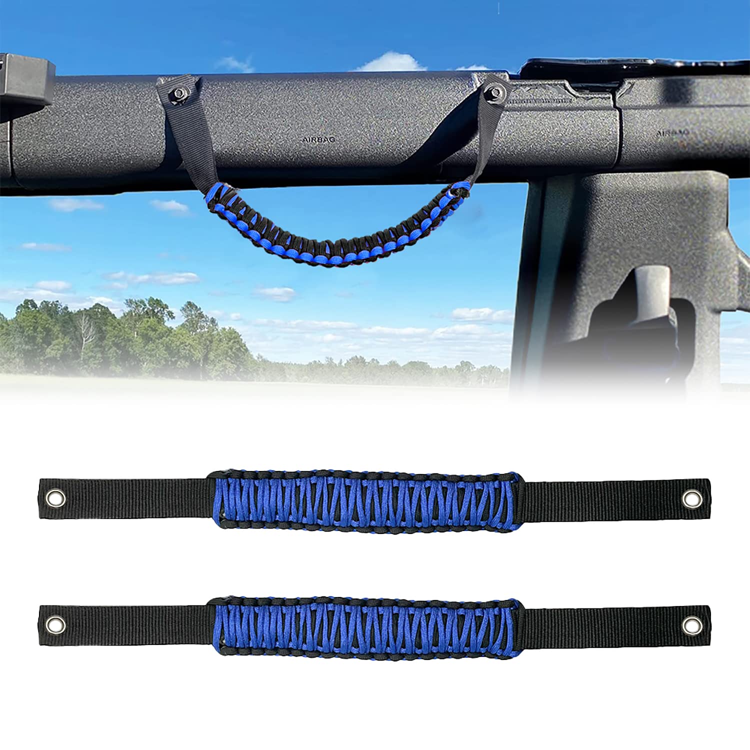 Roll Bar Grab Handles Paracord Grip Handle Compatible with Ford Bronco